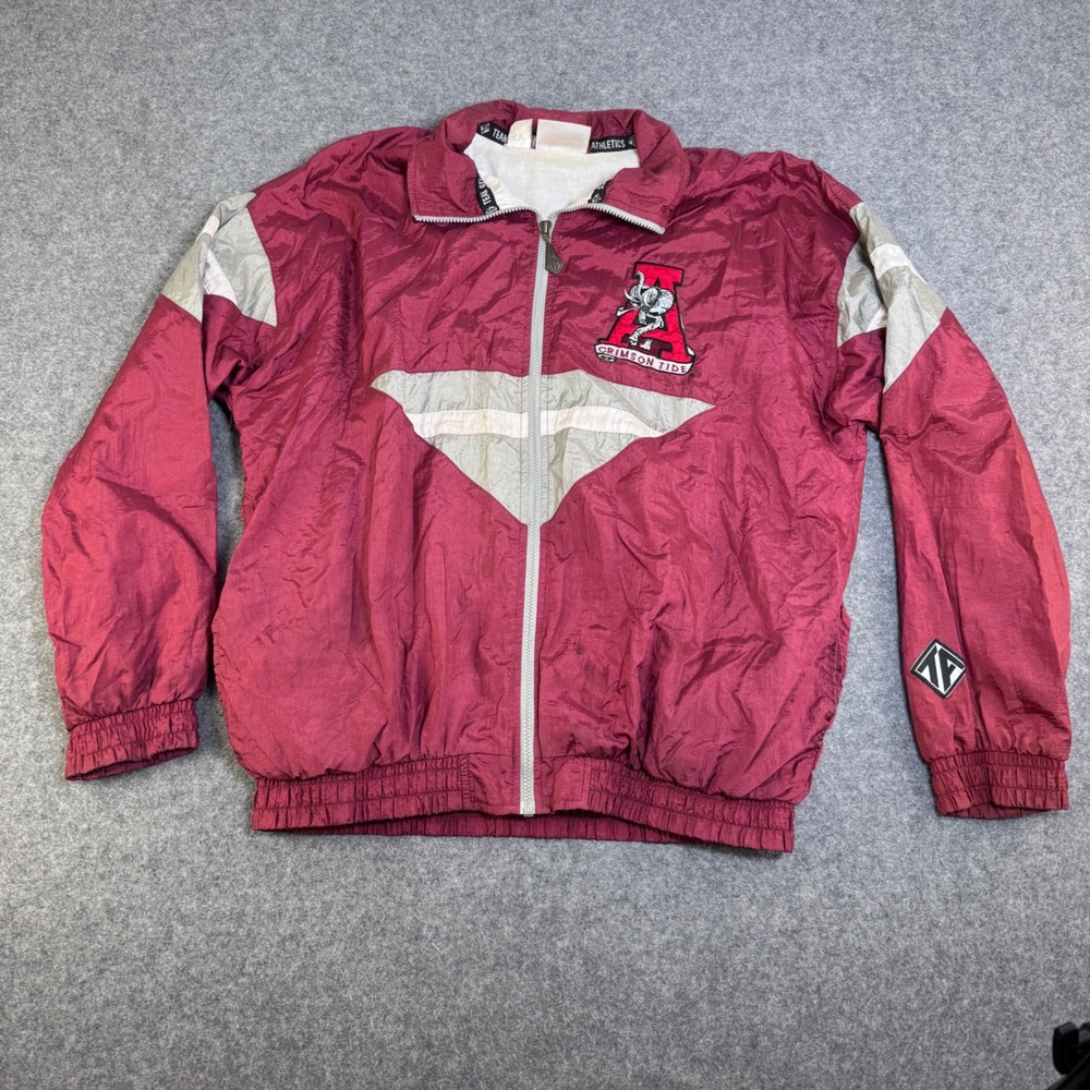 Vintage Team Athletics Alabama Crimson Tide Windbreaker Jacket Maroon Mens XL